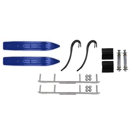 Blue Snowmobile Skis with Shaper Bars Kit W32901