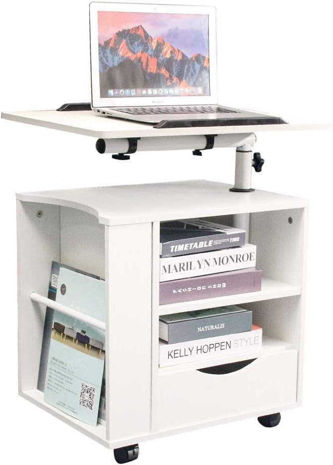 Beige Wooden Nightstand with Drawers O164053