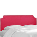 California King Linen Fuchsia Upholstered Panel Headboard X1373