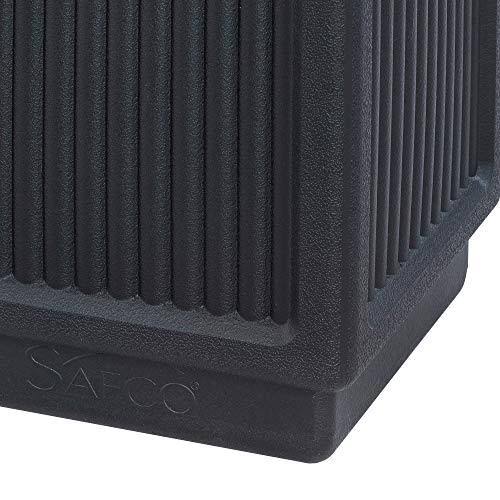 Black 15 Gallon Recessed Panel Trash Can with Ash Urn K707