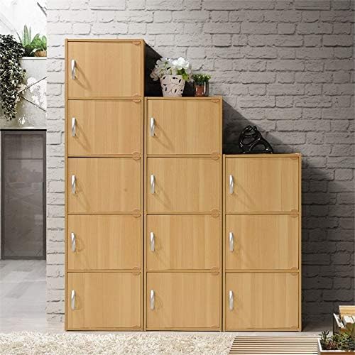 4 Shelf 4 Door Bookcase in Beech T38052