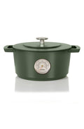 Cast Iron Dutch Oven with Thermometer 4.25 qt Green W394