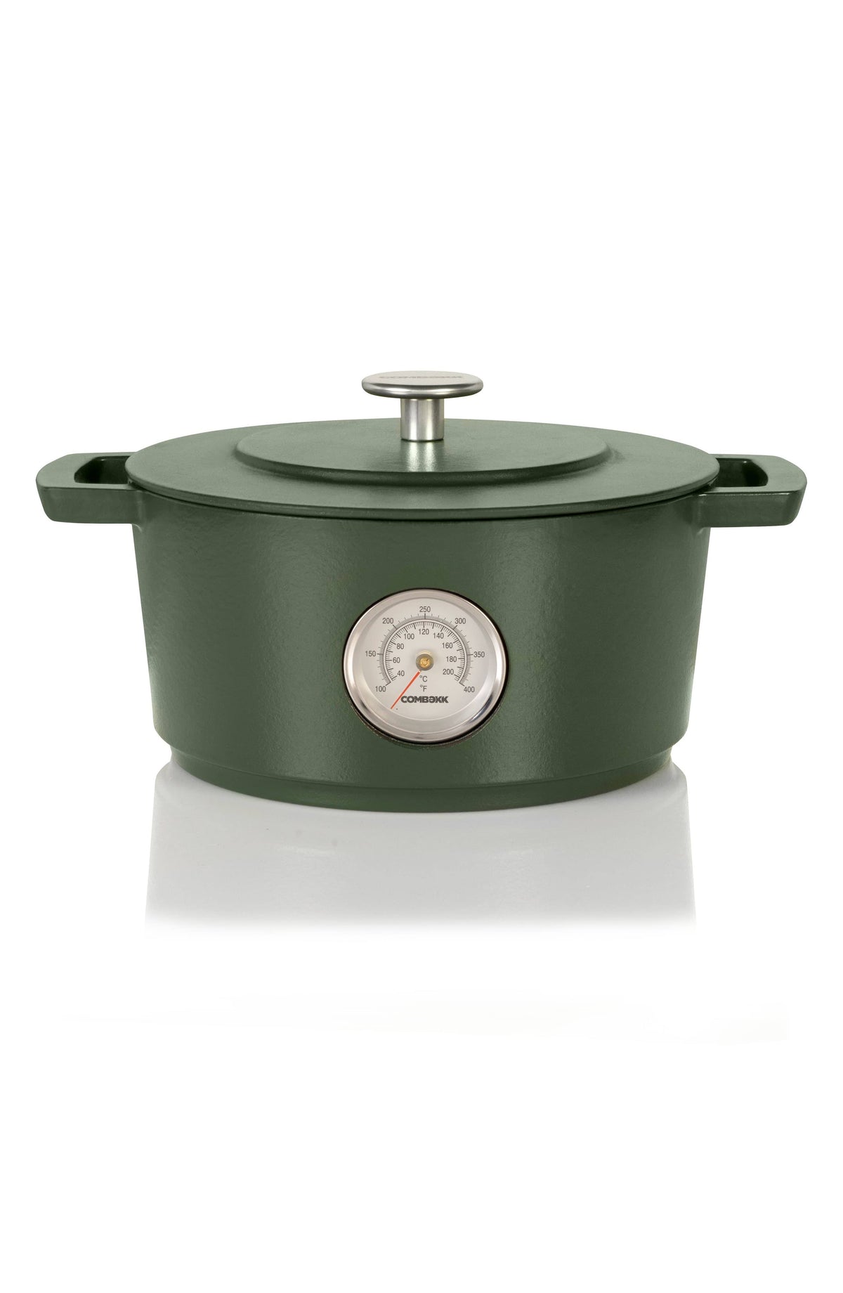 Cast Iron Dutch Oven with Thermometer 4.25 qt Green W394