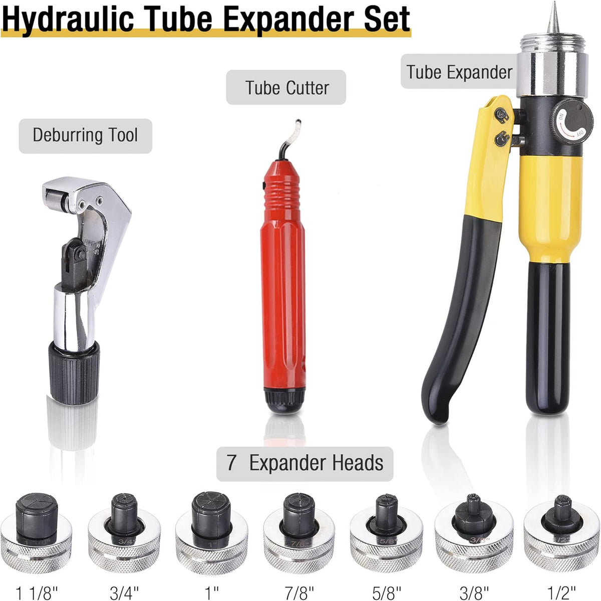 Hydraulic Tube Expander Swaging Tool Kit with Case Y3896
