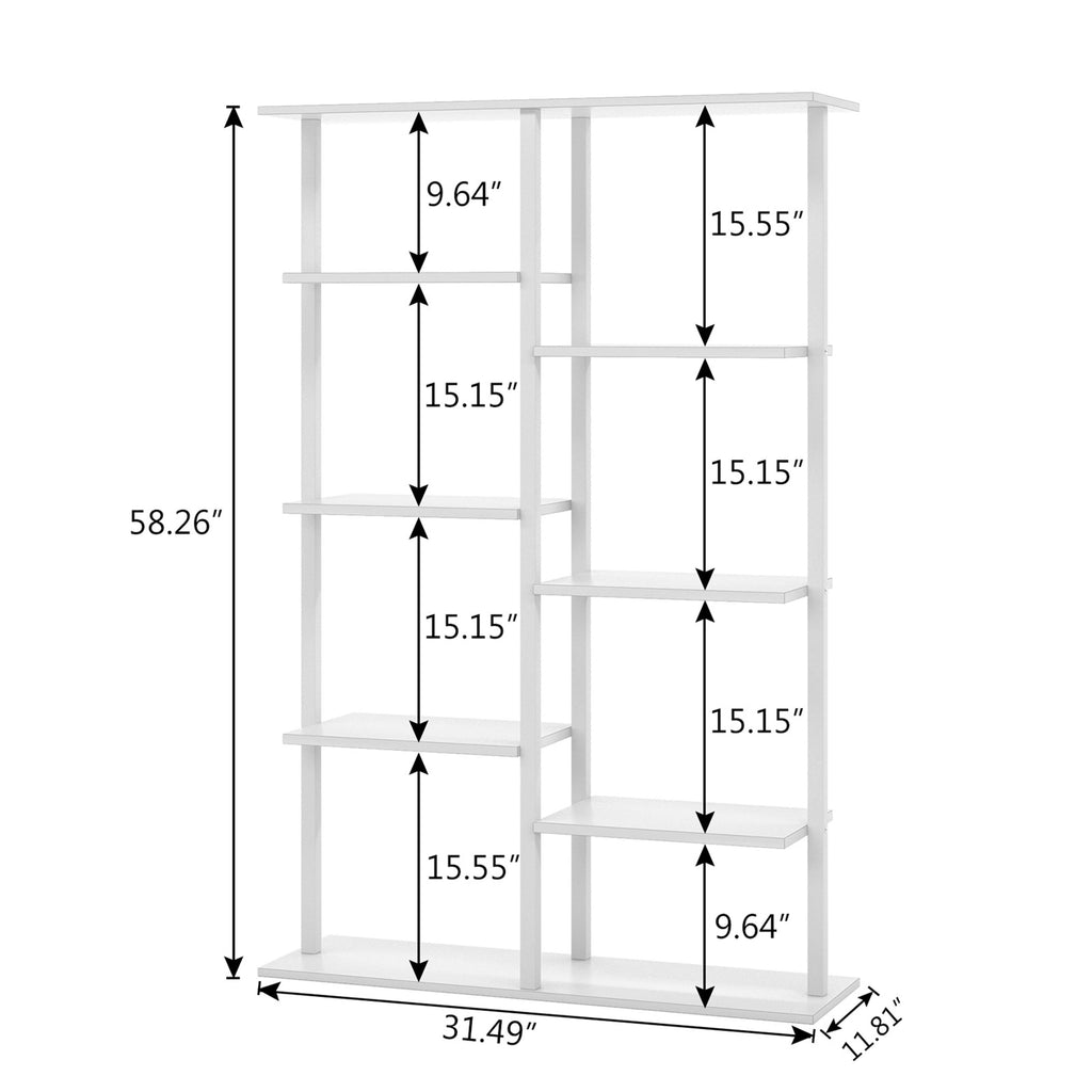 White 5-Tier Bookshelf W811798