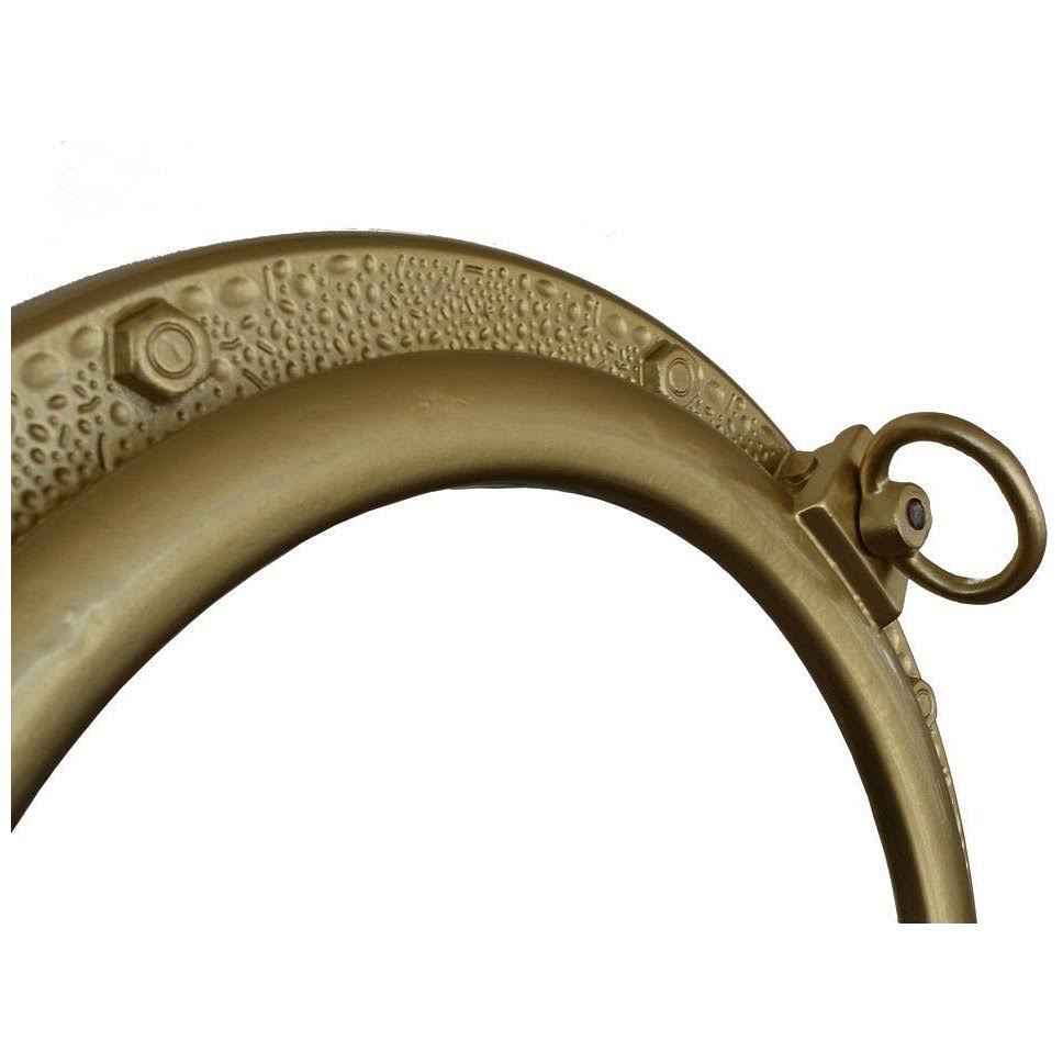 Gold Finish Decorative Ship Porthole Window 20x22 V260