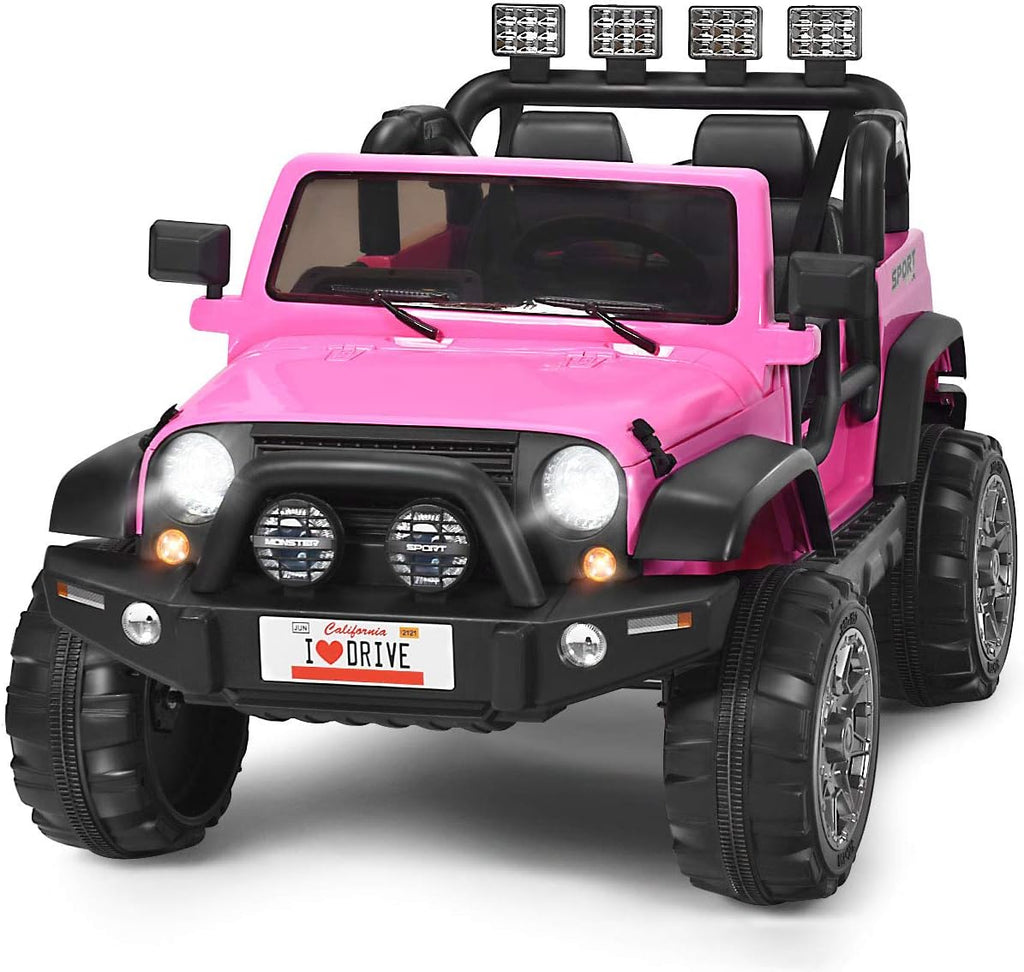 12V Battery Powered Ride on Truck with Remote Control, Black I610