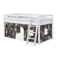 White Gray Camo Twin Junior Loft H82286