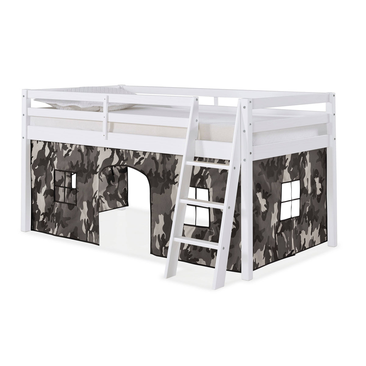 White Gray Camo Twin Junior Loft H82286