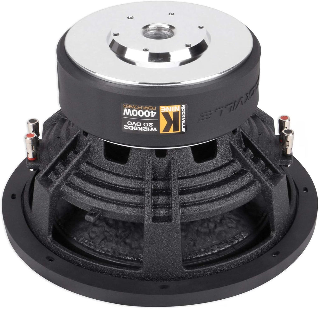 12 8000 Watt Car Subwoofers + Sealed Sub Box Enclosure O9810
