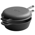 Pre-Seasoned Cast Iron Dutch Oven with Skillet Lid 5QT Z277530