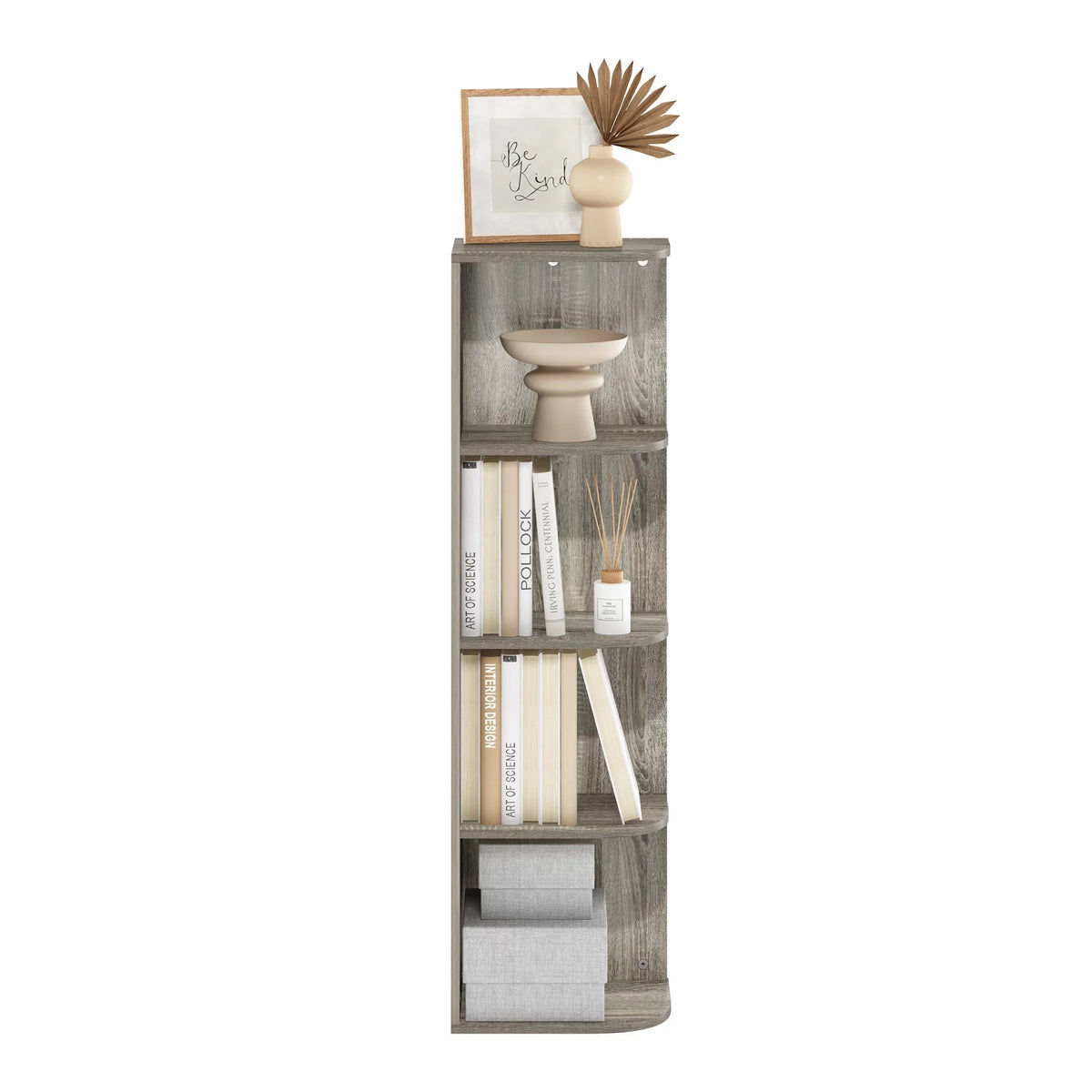 4-Tier Corner Open Shelf Bookcase D4878