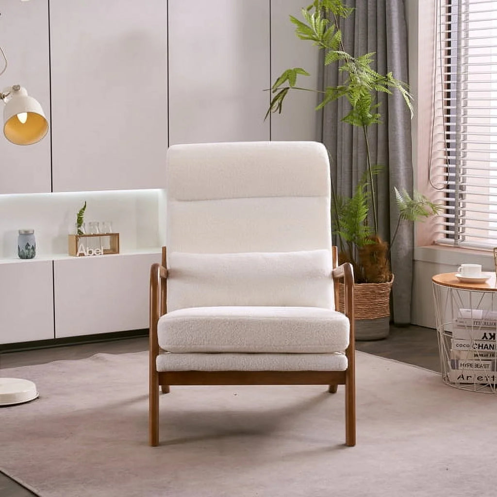 Mid-Century Modern Accent Chair with Lumbar Pillow I2280