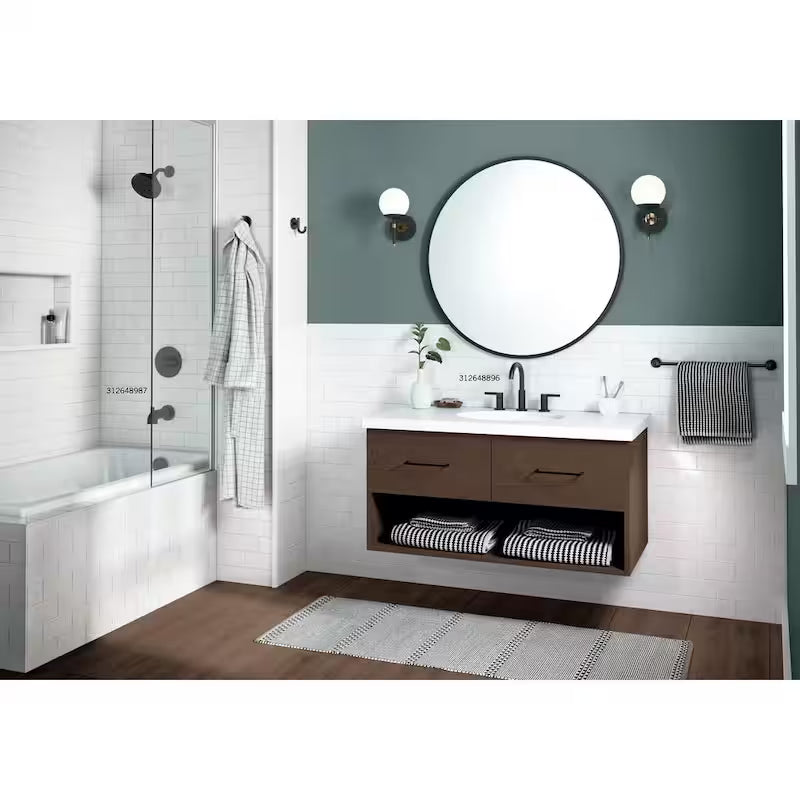 Widespread 2-Handle Bathroom Faucet in Matte Black P278