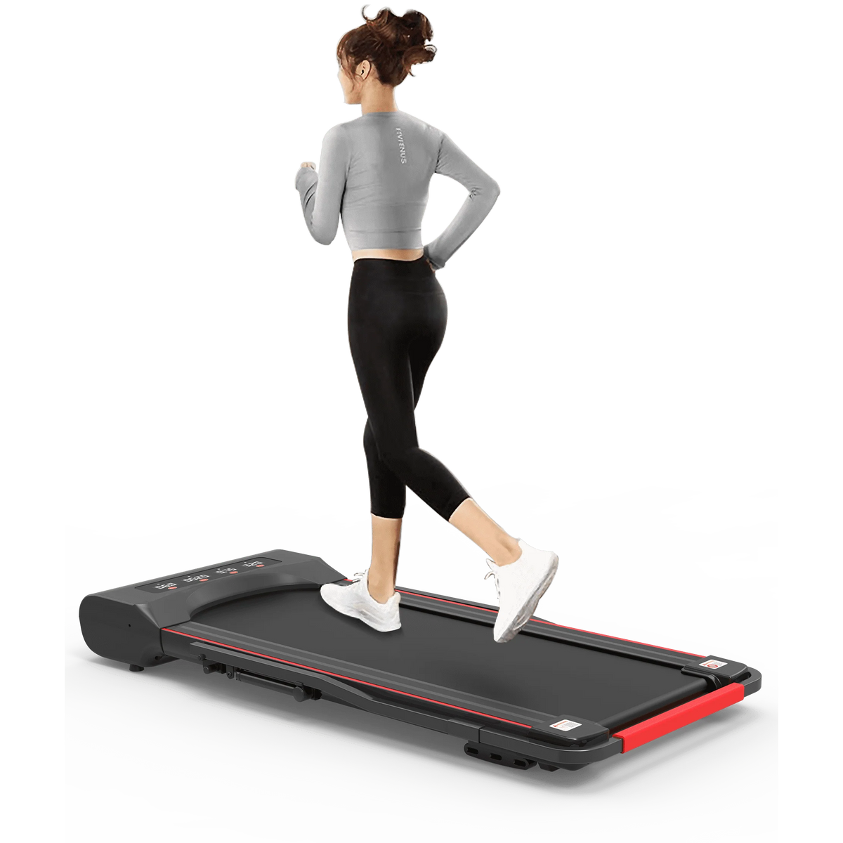 2 in 1 Folding Electric Treadmill with Remote Control Y8488