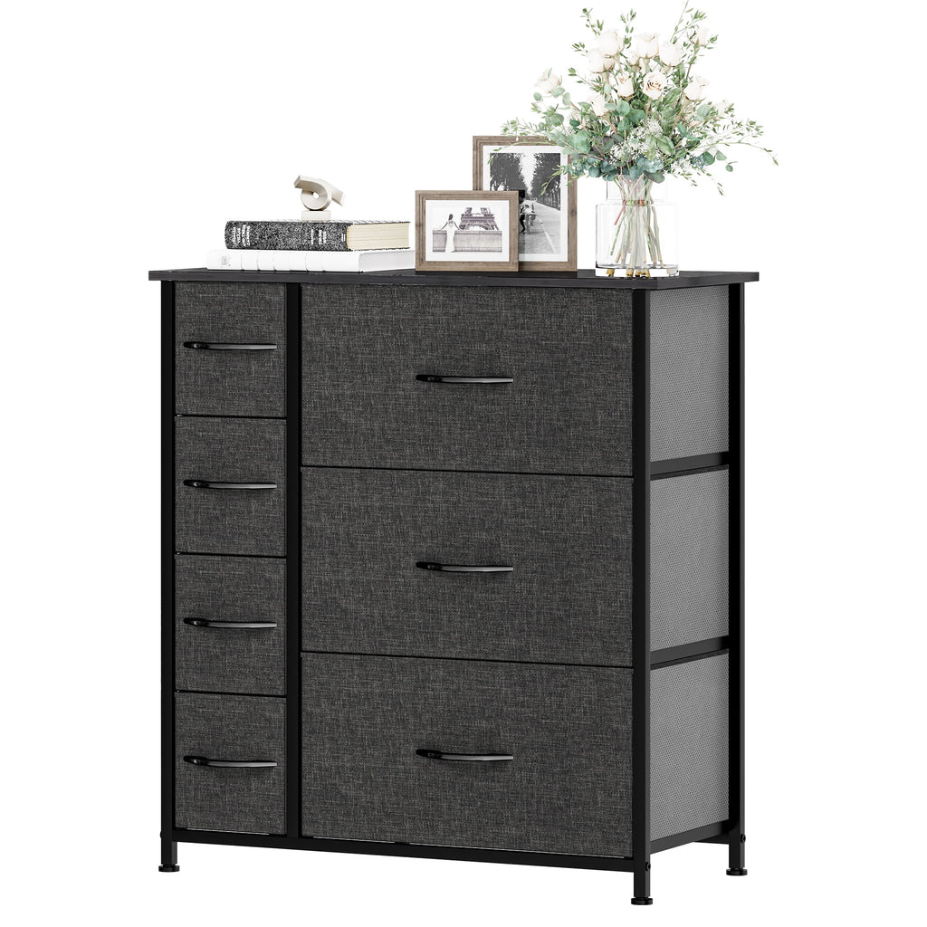 Gray Metal Fabric Wood Drawer Chests L171