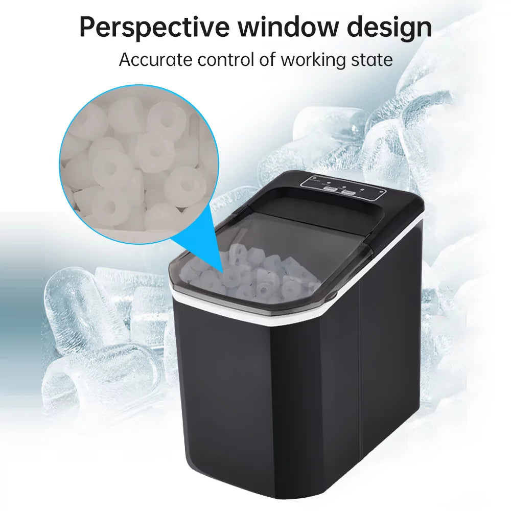Countertop Ice Maker, 26lbs in 24Hrs, Self-Cleaning Ice Machine with Basket N22274