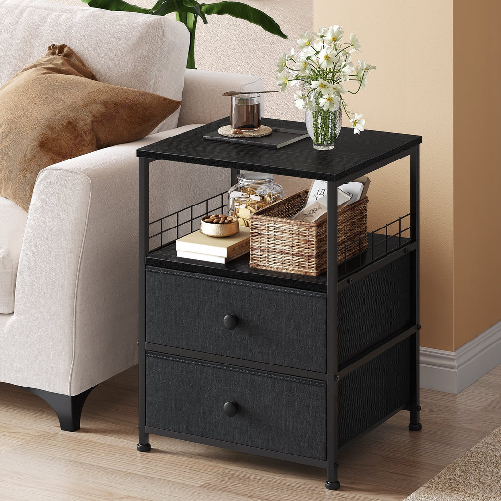 Dark Grey Metal End Table N711