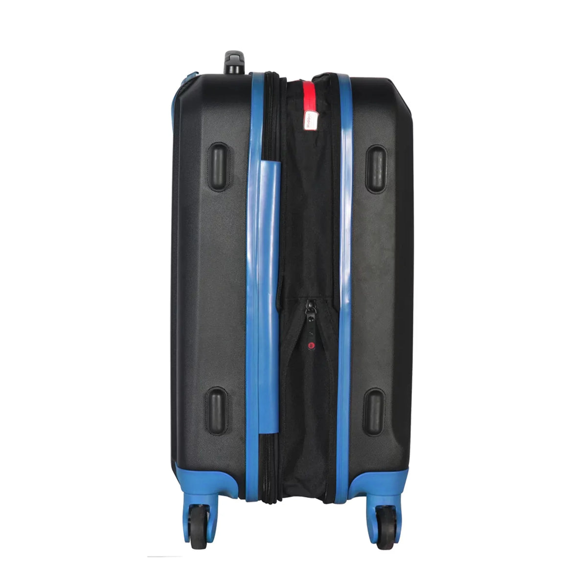Expandable Hardside Carry-On Luggage Spinner Suitcase with Laptop Compartment, Black/Blue S54527