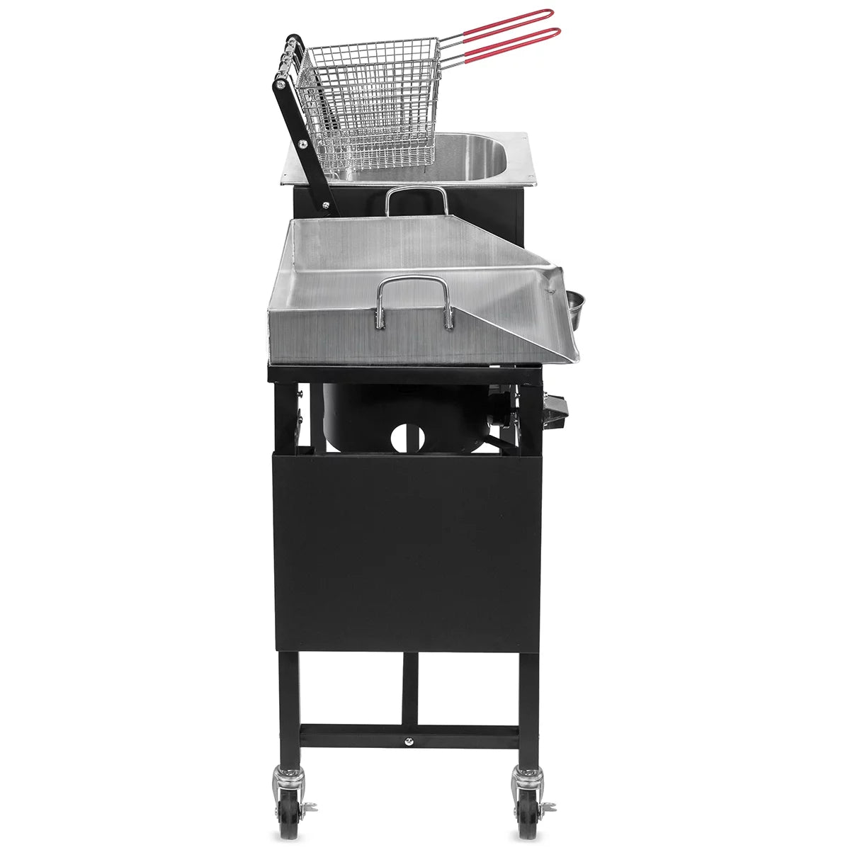 58,000 BTU Propane Double Burner Stove Griddle & Deep Fryer M538