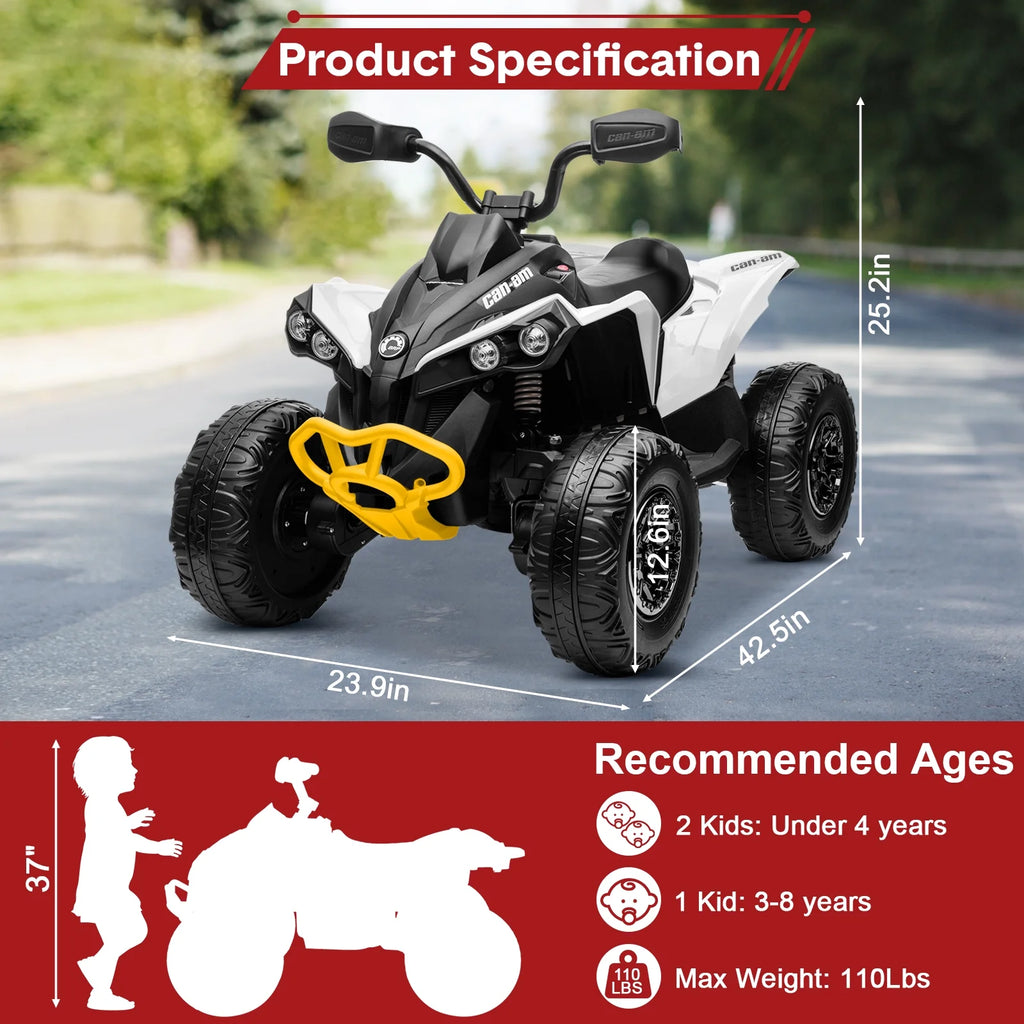 24V 4 Wheeler ATV with 2 Seater H542273