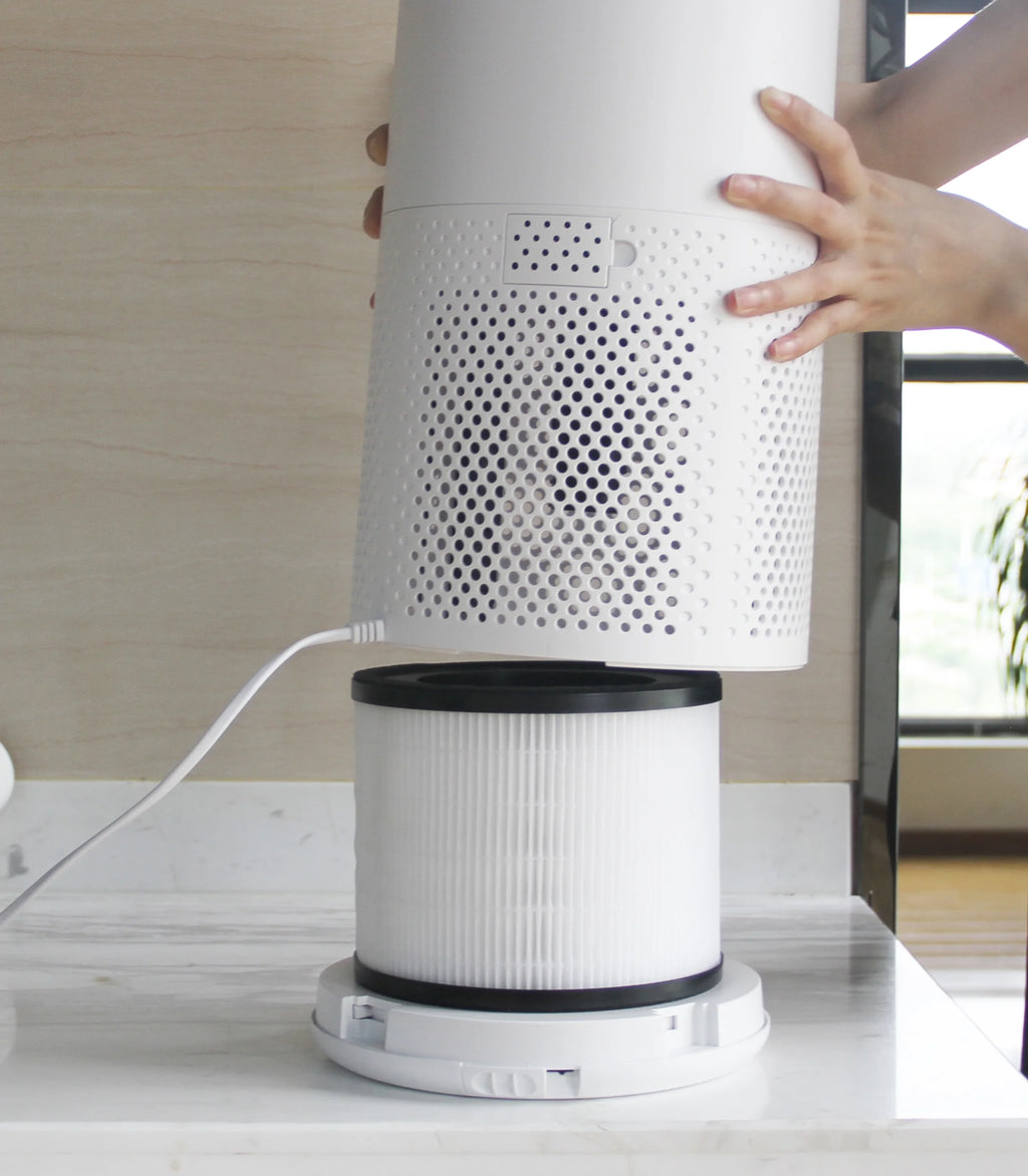 White True HEPA Tower Air Purifier with UV Light Y499
