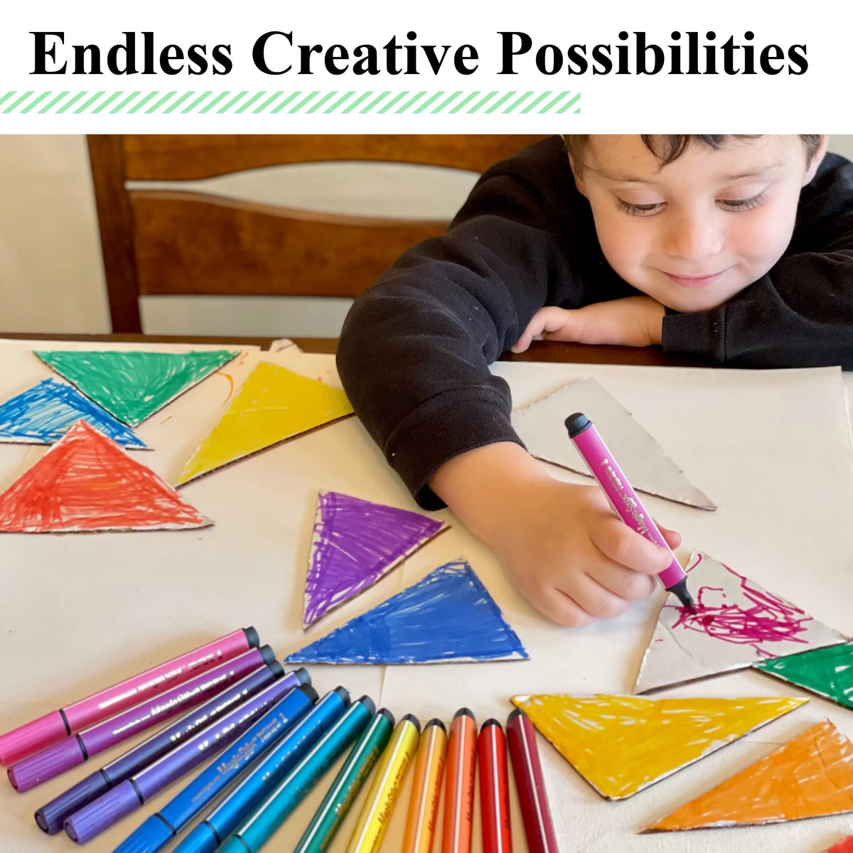 Non-Toxic Washable Markers For Kids, 48 Set W65212