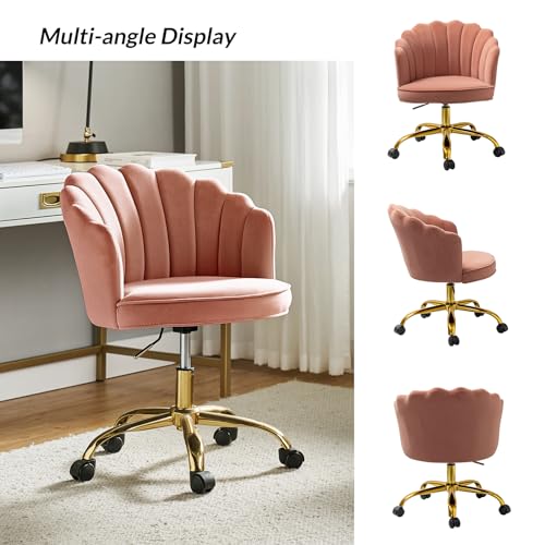 Teal Velvet Upholstered Desk Chair W3519