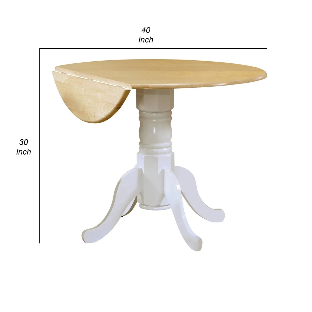 40 Inch Round Drop Leaf Dining Table C364287