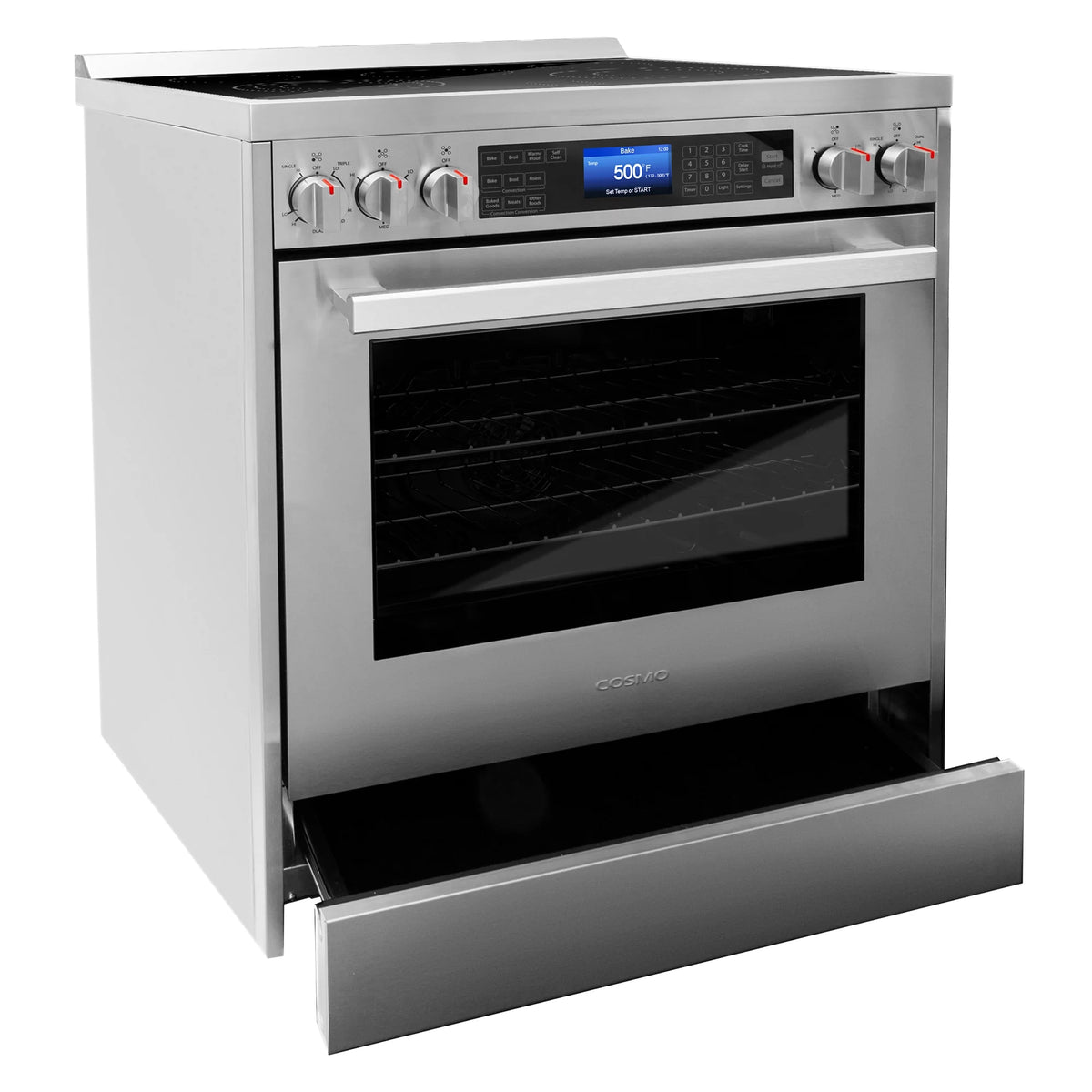 2 Piece Kitchen Appliance Package with Electric Range and Wall Mount Range Hood P576375