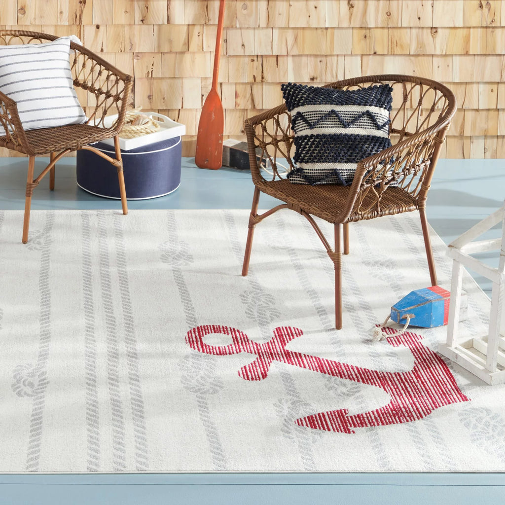 Ivory/Grey Indoor/Outdoor Area Rug X4507