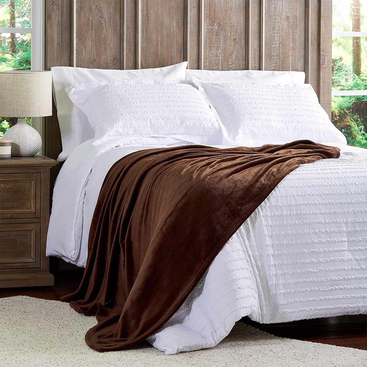 Oversized Microfiber Velvet Polyester Throw Blanket D5252