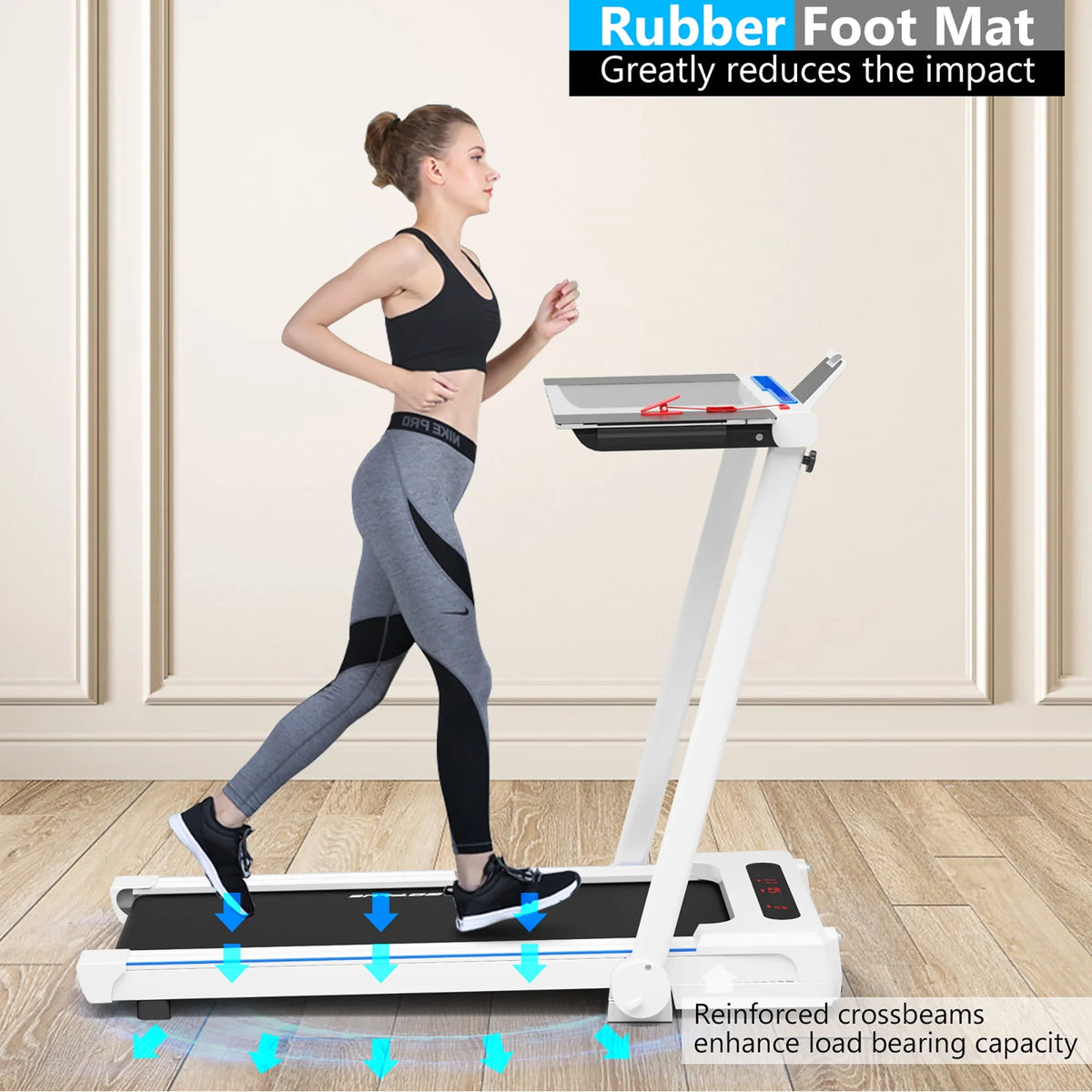 2.25HP 3-in-1 Folding Treadmill White S669159