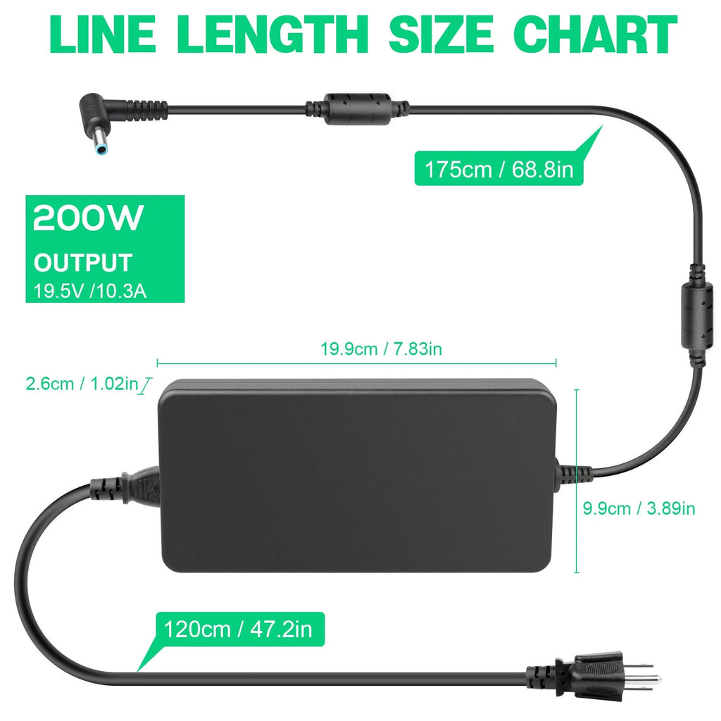 200W 19.5V 10.3A AC Adapter Charger N4698