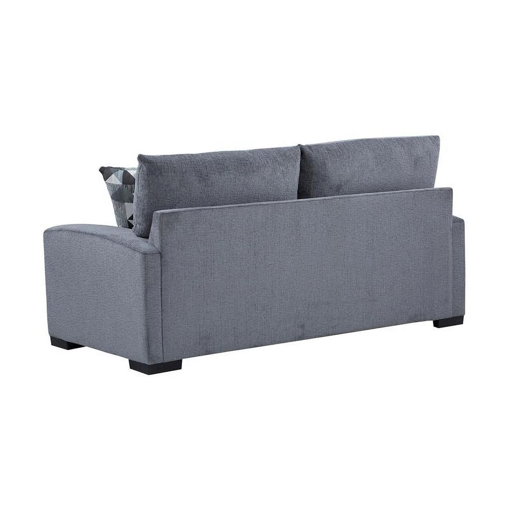 Gray Microfiber Loveseat B9827