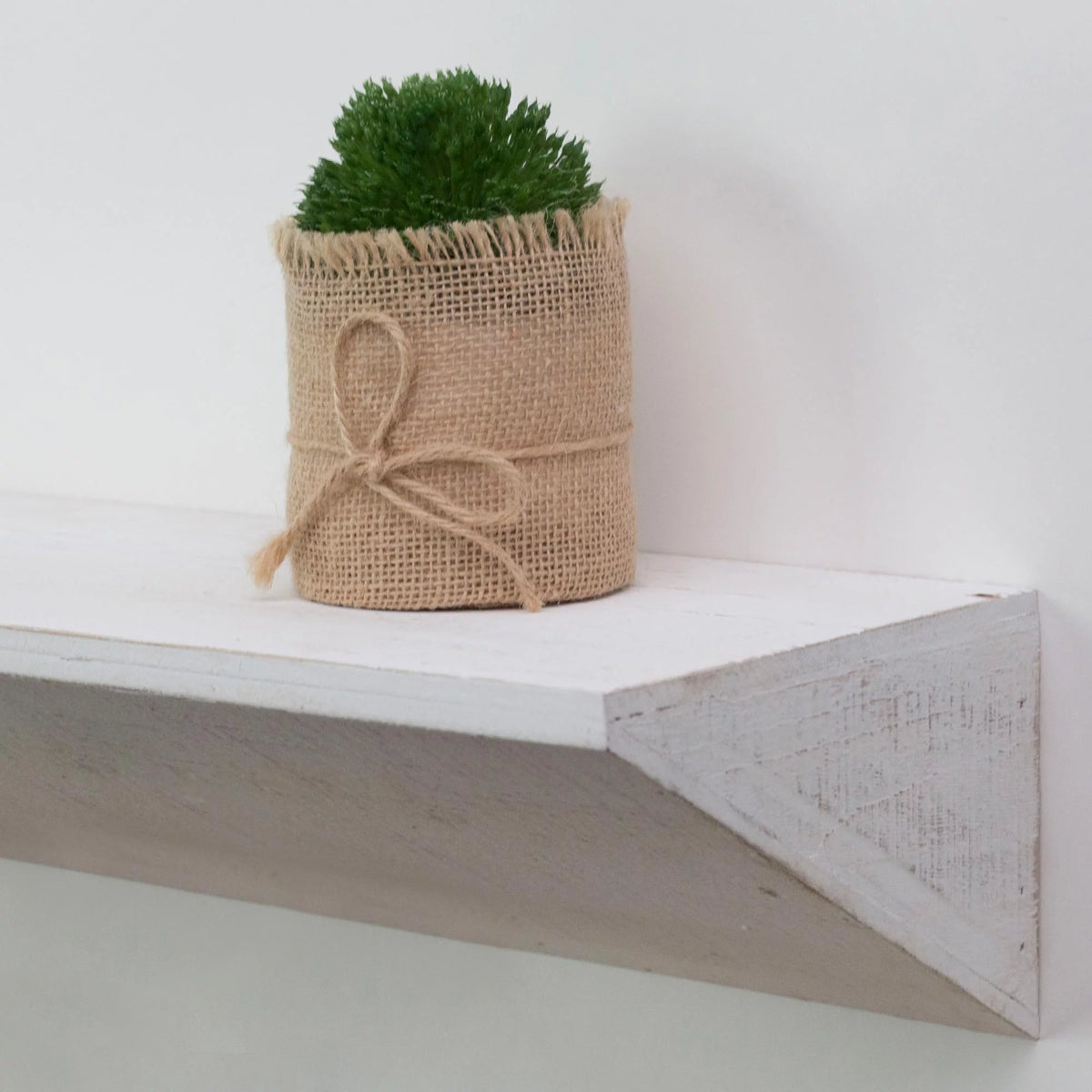 White Wood Floating Wall Mount Shelf C67446