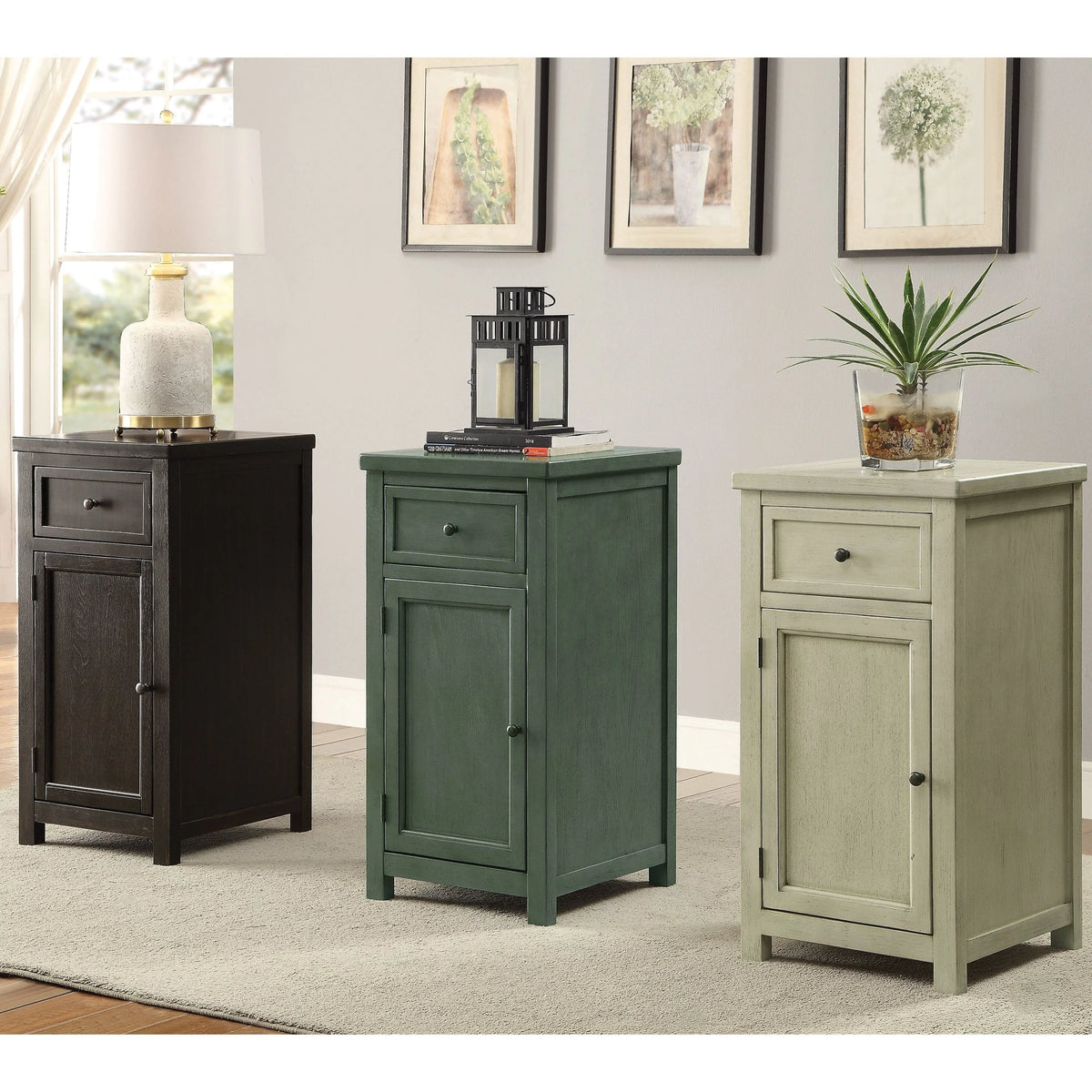 18-inch Solid Wood 1-Drawer Side Table D982686