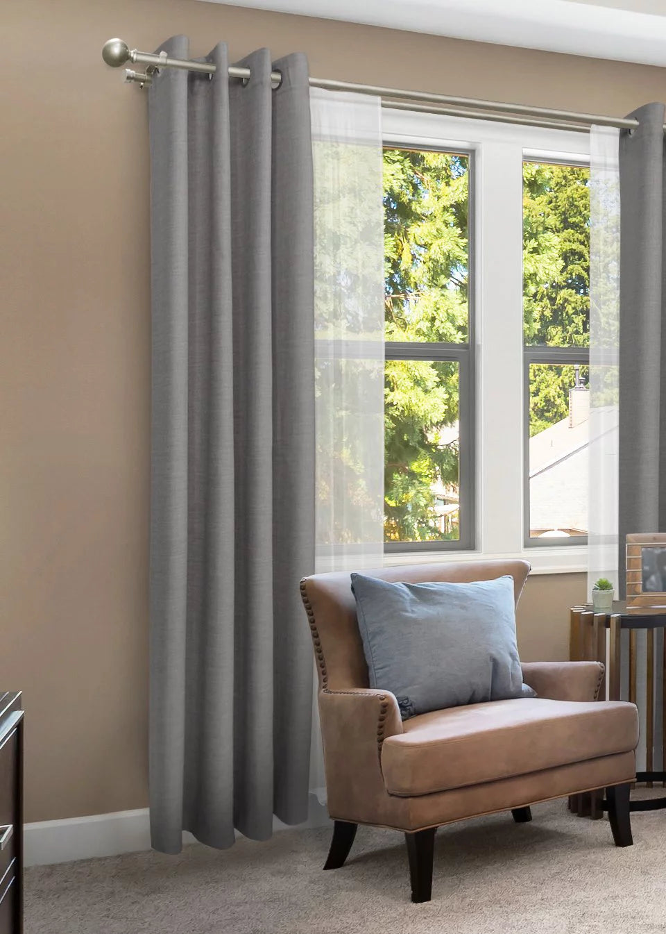 Adjustable Double Curtain Rod Set B7680