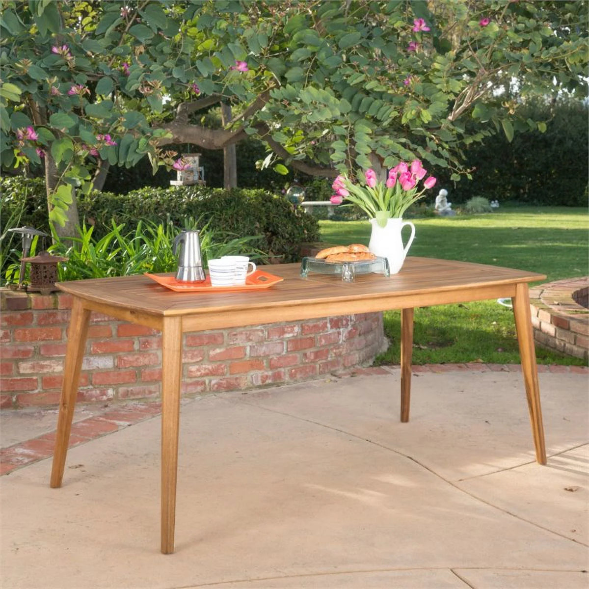71" Wooden Patio Dining Table V808503