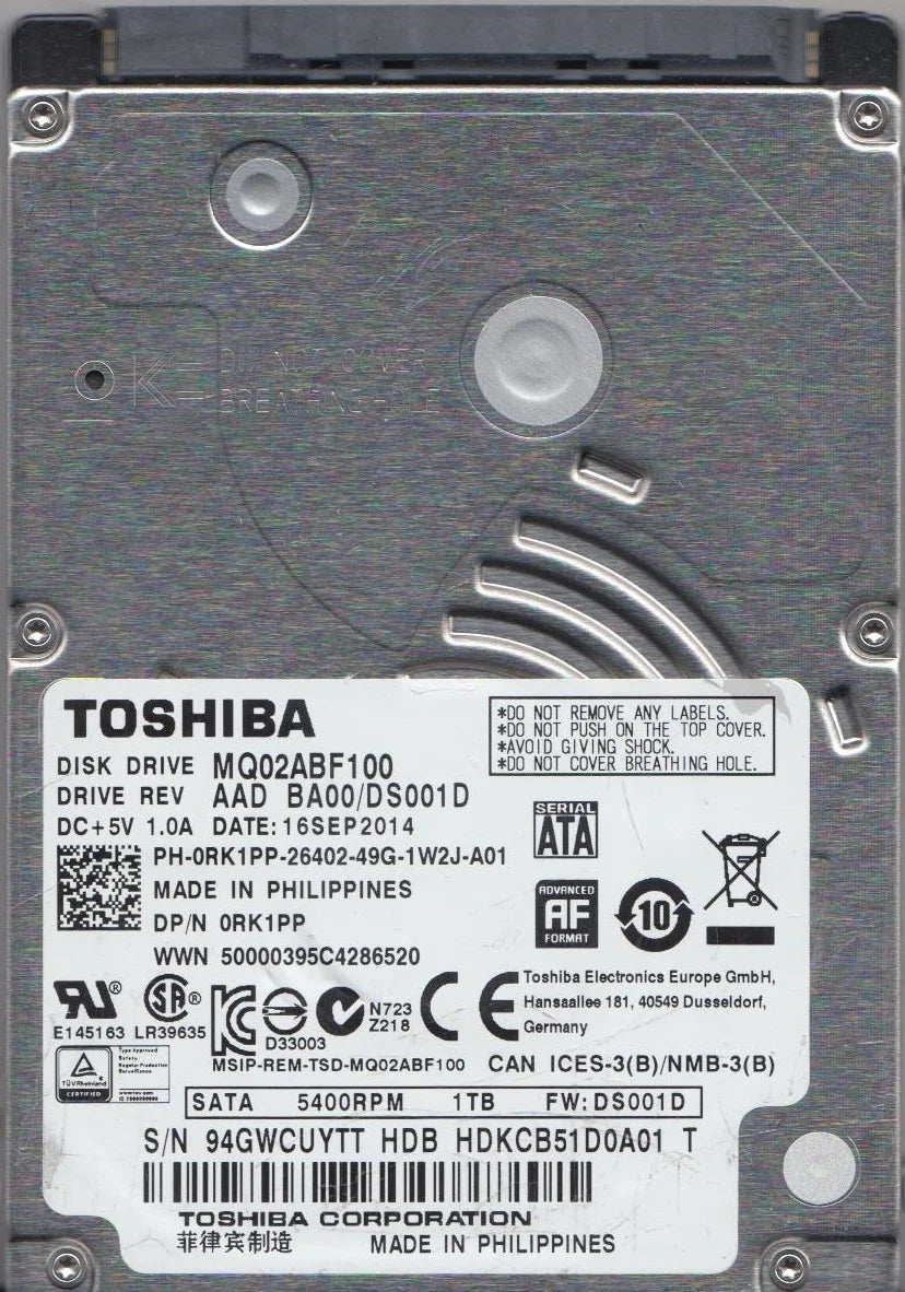1TB SATA 2.5 Hard Drive F32666