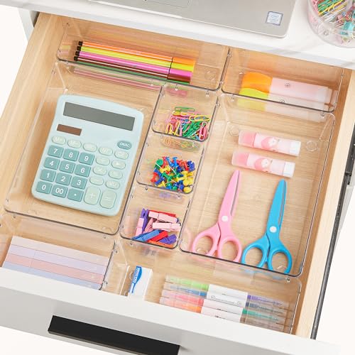 66 PCS Clear Plastic Drawer Organizer Bins P331