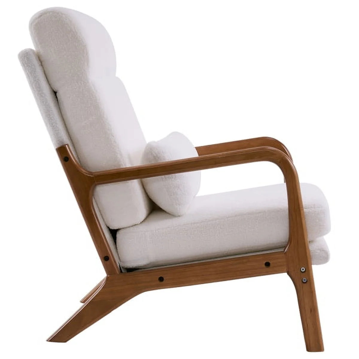 Mid-Century Modern Accent Chair with Lumbar Pillow I2280