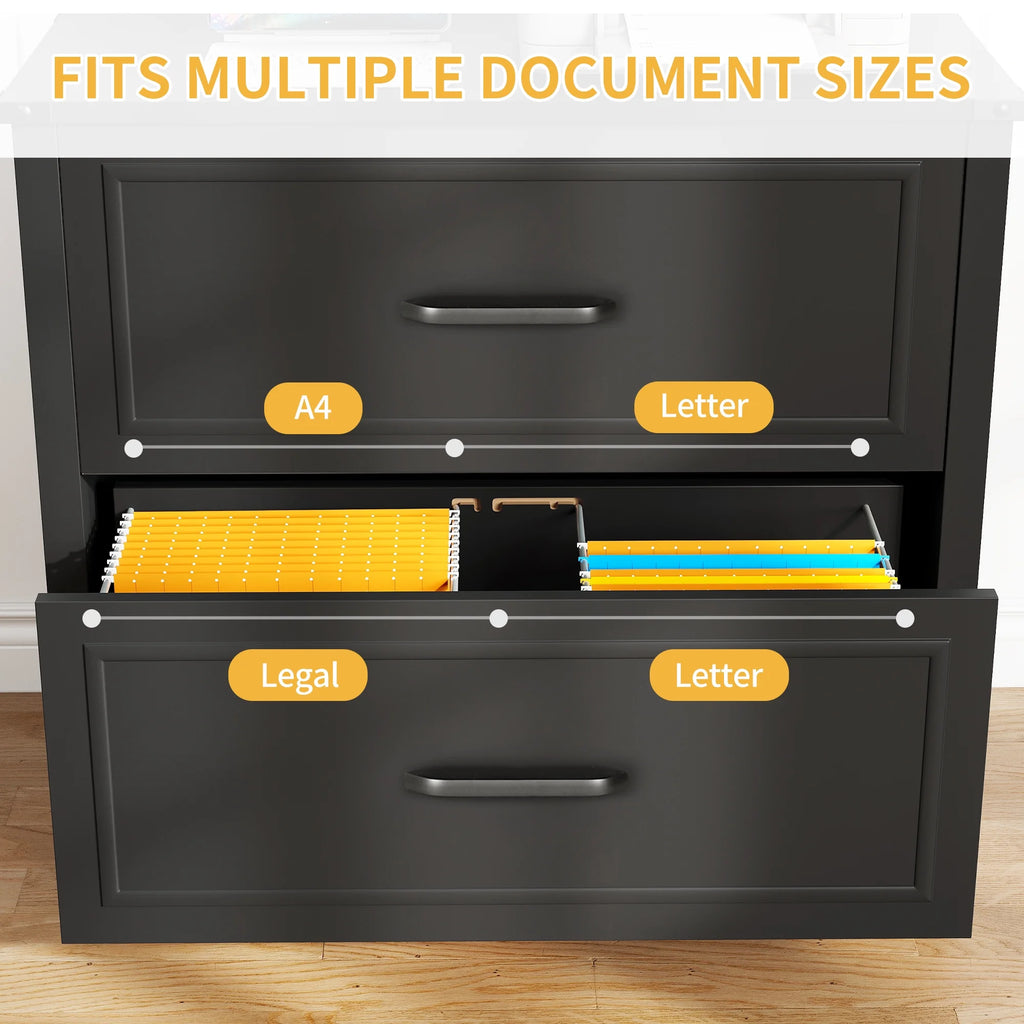 Black 2-Drawer Lateral File Cabinet M871864