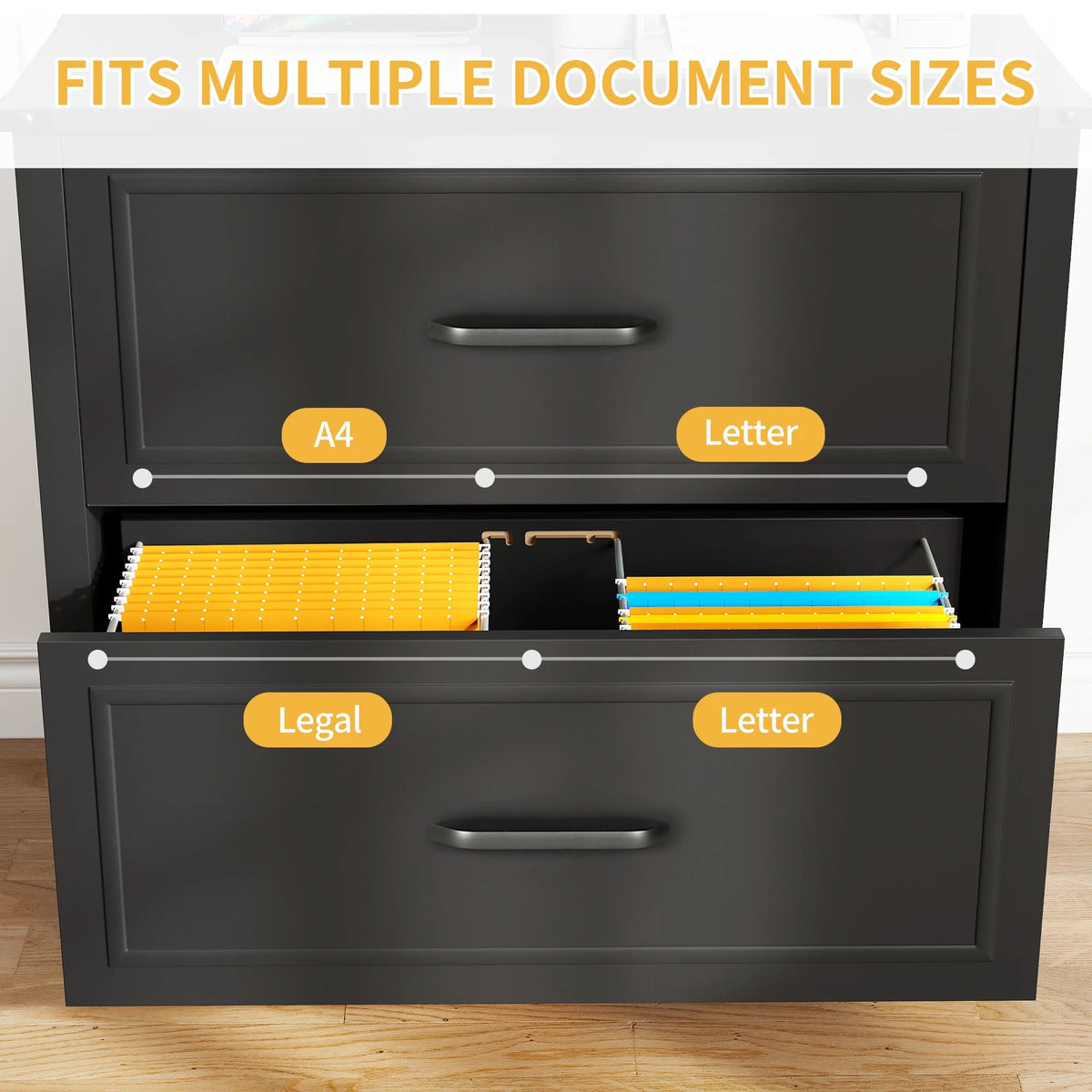 Black 2-Drawer Lateral File Cabinet M871864