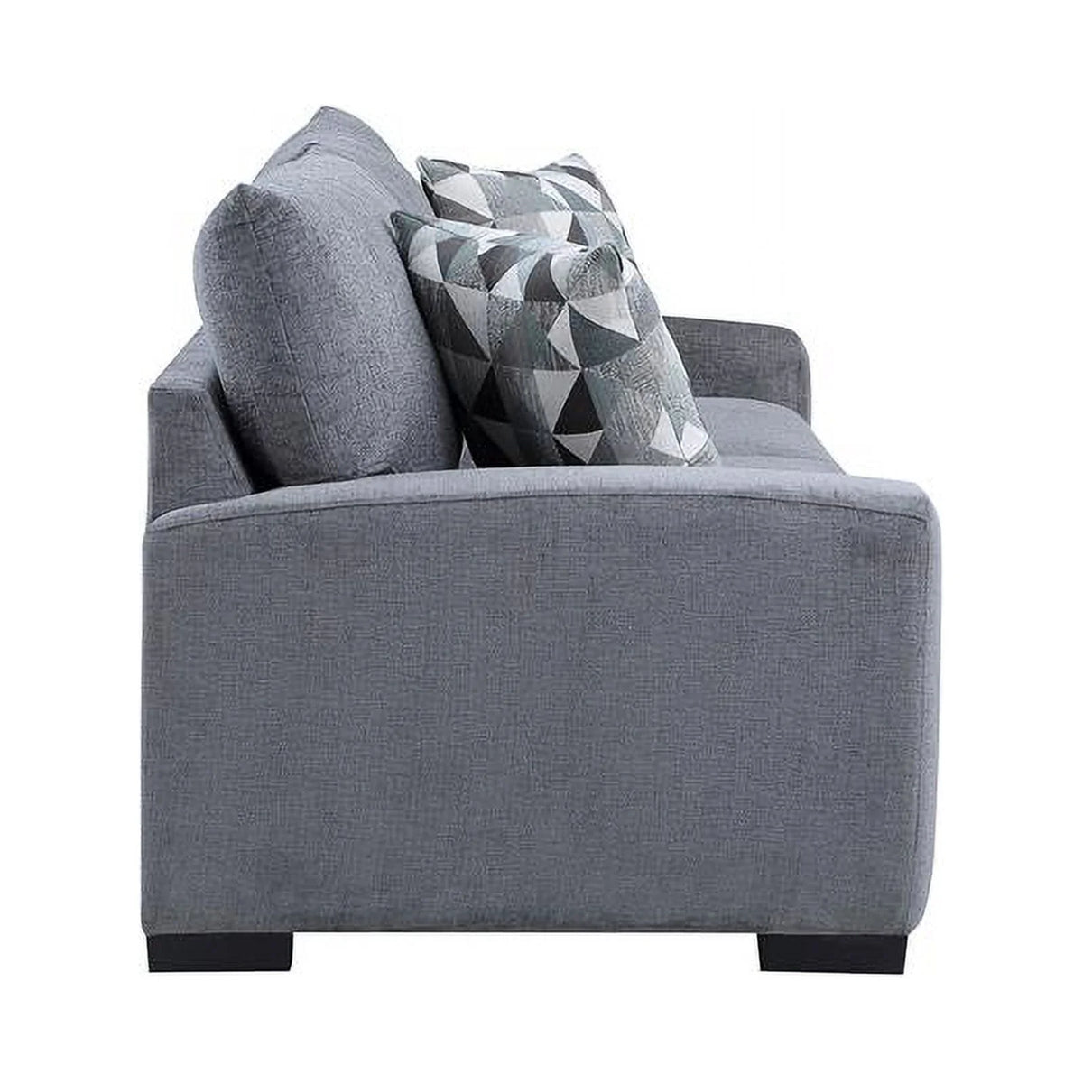Gray Microfiber Loveseat B9827