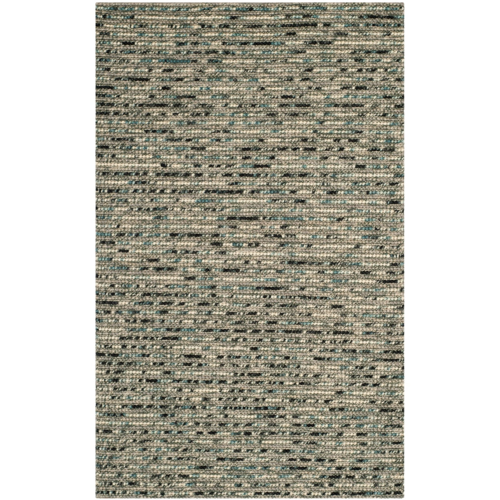 Grey Multi Braided Striped Area Rug 4' x 6' G5290
