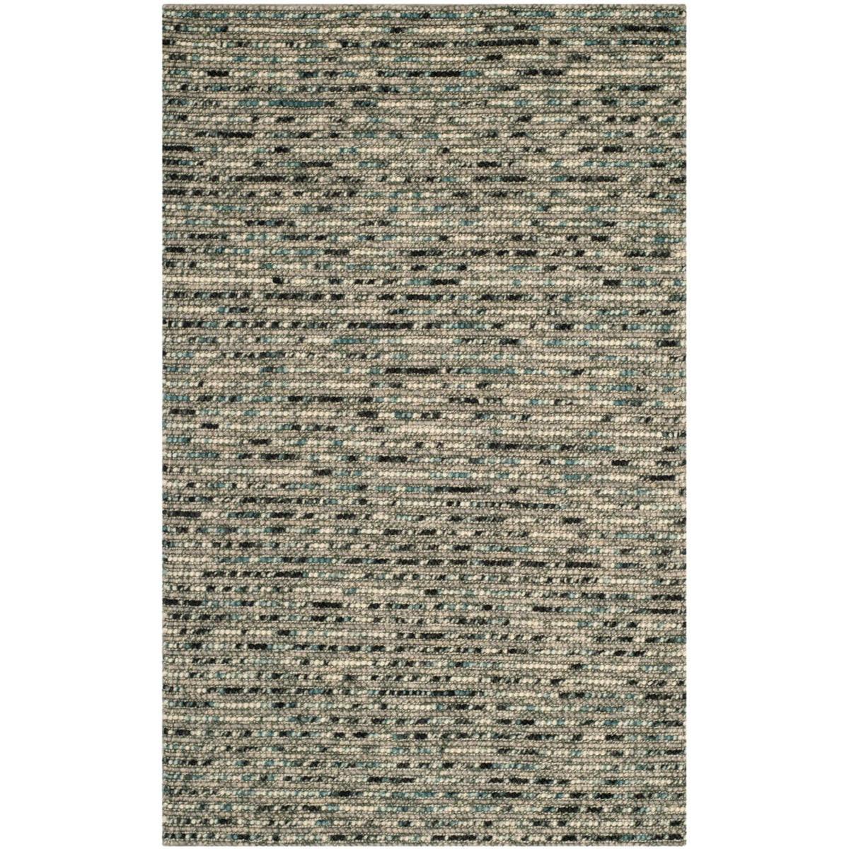 Grey Multi Braided Striped Area Rug 4' x 6' G5290