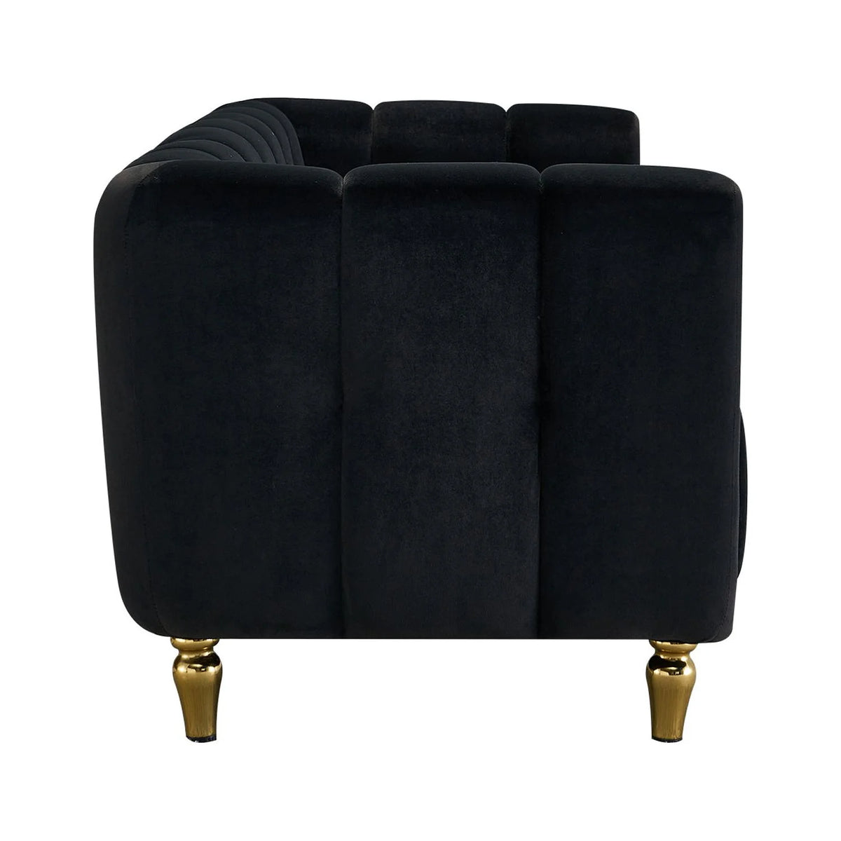 Black Velvet Sofa H314