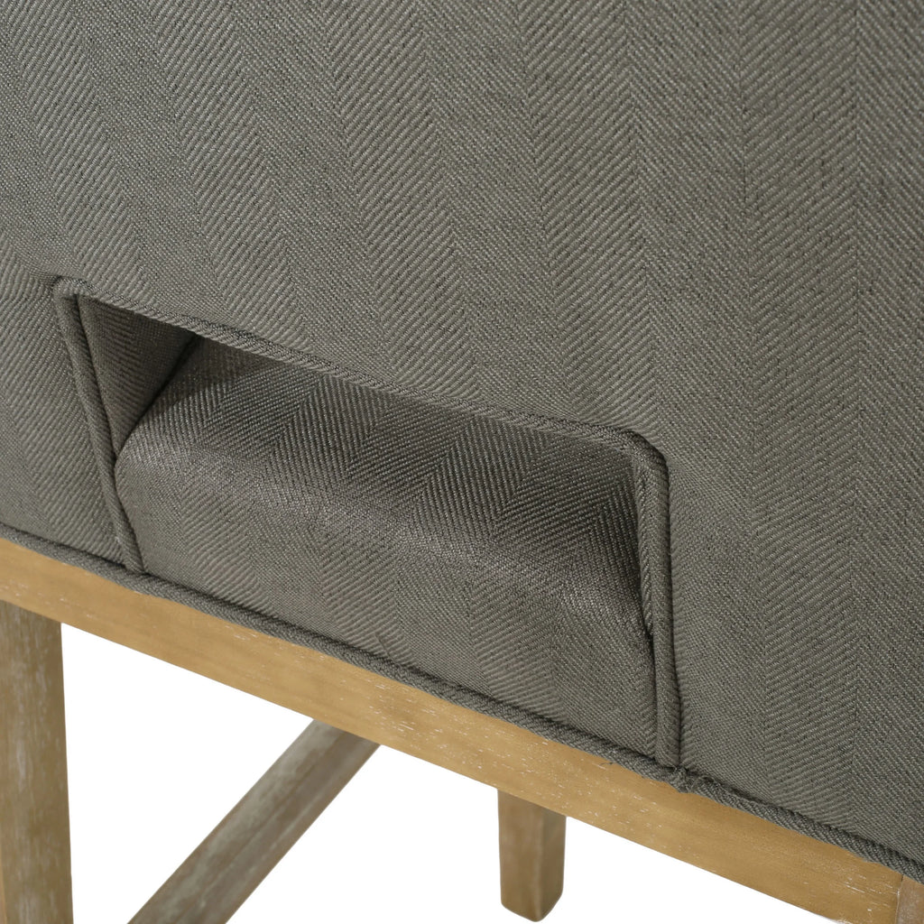 Fabric Upholstered 27 Inch Counter Stools, Set of 2 L104373