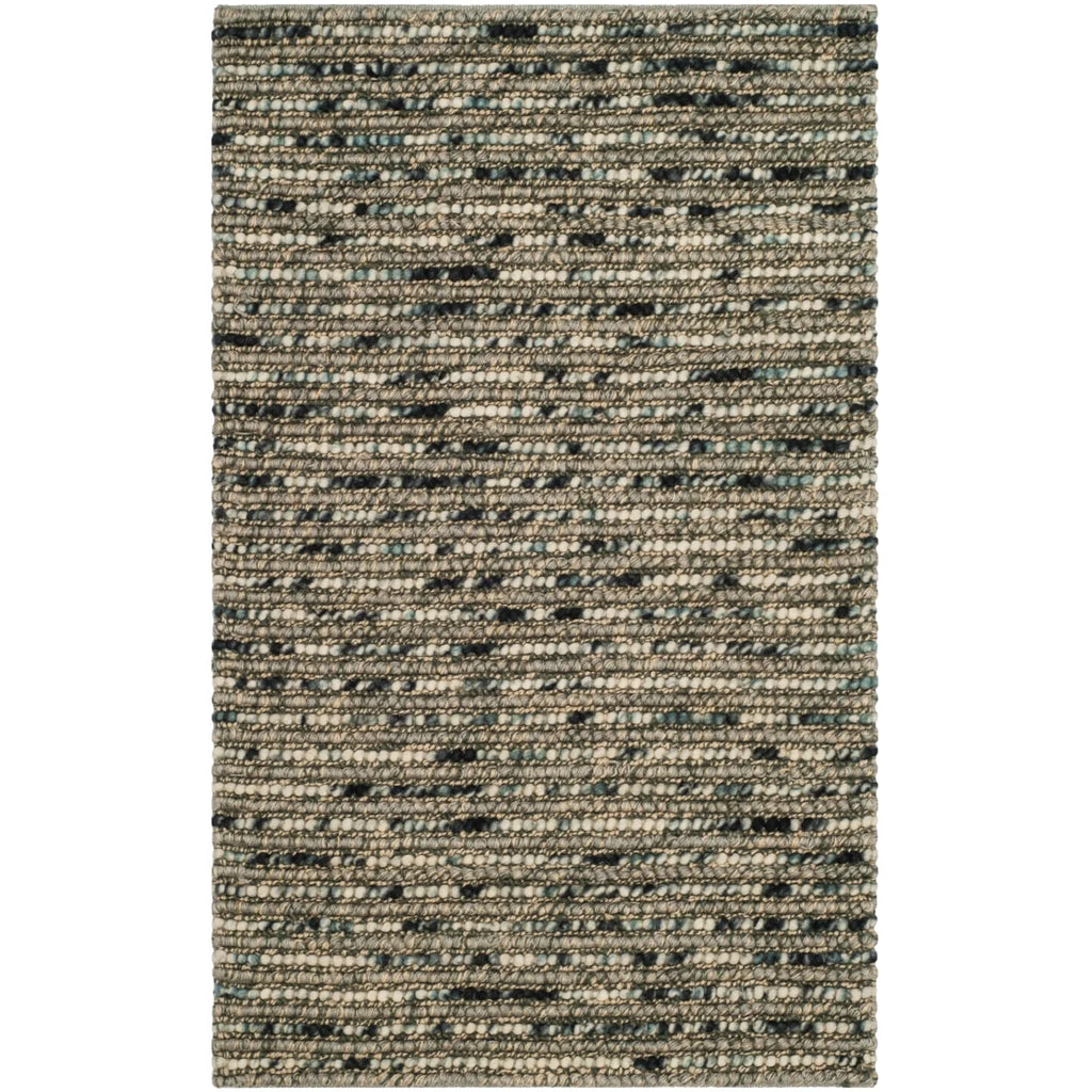 Grey Multi Braided Striped Area Rug 4' x 6' G5290